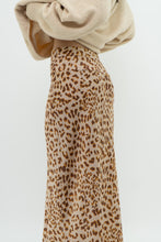 Load image into Gallery viewer, FREE PEOPLE x Nude Leopard Satin Midi Skirt (XS, S)