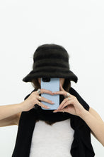 Load image into Gallery viewer, Vintage x Black, Brown Striped Angora Bucket Hat