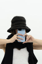 Load image into Gallery viewer, Vintage x Black, Brown Striped Angora Bucket Hat