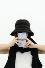 Load image into Gallery viewer, Vintage x Black, Brown Striped Angora Bucket Hat