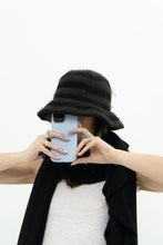 Load image into Gallery viewer, Vintage x Black, Brown Striped Angora Bucket Hat