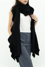 Load image into Gallery viewer, Vintage x HOLT RENFREW Black Knit Ruffle Scarf