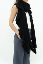 Load image into Gallery viewer, Vintage x HOLT RENFREW Black Knit Ruffle Scarf