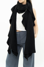 Load image into Gallery viewer, Vintage x HOLT RENFREW Black Knit Ruffle Scarf