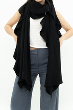 Load image into Gallery viewer, Vintage x HOLT RENFREW Black Knit Ruffle Scarf