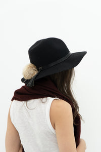 RUDSAK x Black Felt Brimmed Western Hat