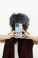 Load image into Gallery viewer, Vintage x Grey Rabbit Fur Headband