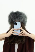 Load image into Gallery viewer, Vintage x Grey Rabbit Fur Headband