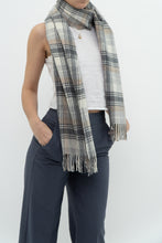 Load image into Gallery viewer, Vintage x Made in Italy x Grey Plaid Wool Scarf