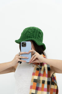 Modern x Green Raised Knit Bucket Hat