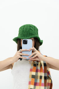 Modern x Green Raised Knit Bucket Hat