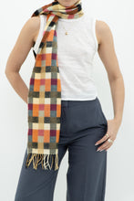 Load image into Gallery viewer, Vintage x Made in Scotland x Multicolour Gingham Pure Cashmere Scarf