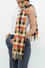 Load image into Gallery viewer, Vintage x Made in Scotland x Multicolour Gingham Pure Cashmere Scarf