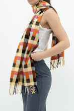 Load image into Gallery viewer, Vintage x Made in Scotland x Multicolour Gingham Pure Cashmere Scarf