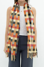 Load image into Gallery viewer, Vintage x Made in Scotland x Multicolour Gingham Pure Cashmere Scarf