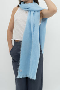 Deadstock x Made in Ecuador x. Light Blue Alpaca Scarf