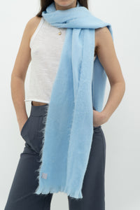 Deadstock x Made in Ecuador x. Light Blue Alpaca Scarf