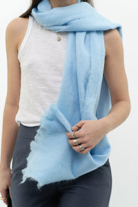 Deadstock x Made in Ecuador x. Light Blue Alpaca Scarf