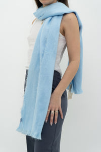 Deadstock x Made in Ecuador x. Light Blue Alpaca Scarf