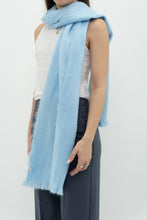 Load image into Gallery viewer, Deadstock x Made in Ecuador x. Light Blue Alpaca Scarf