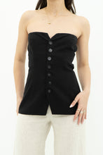 Load image into Gallery viewer, MESHKI x Deadstock Black Buttoned Top (XS)