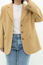 Load image into Gallery viewer, Vintage x Made in Bulgaria x Wool, Cashmere Tan Blazer (XS-M)