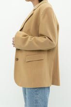 Load image into Gallery viewer, Vintage x Made in Bulgaria x Wool, Cashmere Tan Blazer (XS-M)