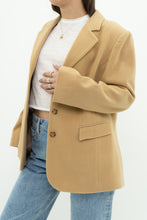 Load image into Gallery viewer, Vintage x Made in Bulgaria x Wool, Cashmere Tan Blazer (XS-M)