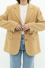 Load image into Gallery viewer, Vintage x Made in Bulgaria x Wool, Cashmere Tan Blazer (XS-M)