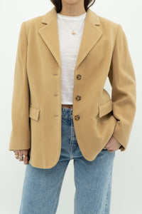 Vintage x Made in Bulgaria x Wool, Cashmere Tan Blazer (XS-M)