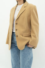 Load image into Gallery viewer, Vintage x Made in Bulgaria x Wool, Cashmere Tan Blazer (XS-M)