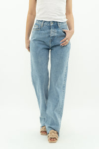 PEPE JEANS x Light Wash Straight Leg Denim (S)