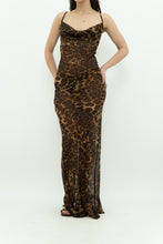 Load image into Gallery viewer, Modern x Leopard Print Semi-Sheer Maxi Dress (M)