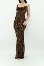 Load image into Gallery viewer, Modern x Leopard Print Semi-Sheer Maxi Dress (M)