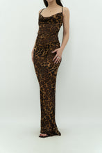 Load image into Gallery viewer, Modern x Leopard Print Semi-Sheer Maxi Dress (M)