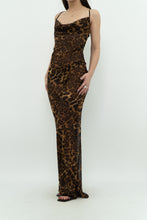 Load image into Gallery viewer, Modern x Leopard Print Semi-Sheer Maxi Dress (M)