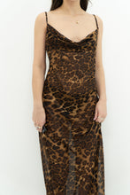 Load image into Gallery viewer, Modern x Leopard Print Semi-Sheer Maxi Dress (M)