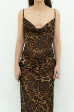 Load image into Gallery viewer, Modern x Leopard Print Semi-Sheer Maxi Dress (M)