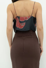 Load image into Gallery viewer, BANANA REPUBLIC x Grey, Burgundy Patterned Pure Silk Crop (XS, S)