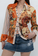 Load image into Gallery viewer, Vintage x SAVE THE QUEEN Orange Patterned Blouse (S, M)