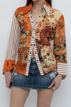 Load image into Gallery viewer, Vintage x SAVE THE QUEEN Orange Patterned Blouse (S, M)