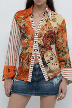 Load image into Gallery viewer, Vintage x SAVE THE QUEEN Orange Patterned Blouse (S, M)