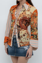 Load image into Gallery viewer, Vintage x SAVE THE QUEEN Orange Patterned Blouse (S, M)