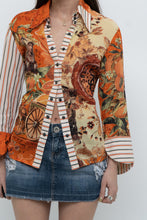 Load image into Gallery viewer, Vintage x SAVE THE QUEEN Orange Patterned Blouse (S, M)