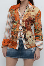 Load image into Gallery viewer, Vintage x SAVE THE QUEEN Orange Patterned Blouse (S, M)
