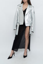 Load image into Gallery viewer, DR. WOO x Rare Silver Space Embroidered Biker Jacket (XS-L)