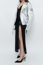 Load image into Gallery viewer, DR. WOO x Rare Silver Space Embroidered Biker Jacket (XS-L)