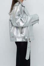 Load image into Gallery viewer, DR. WOO x Rare Silver Space Embroidered Biker Jacket (XS-L)
