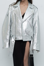 Load image into Gallery viewer, DR. WOO x Rare Silver Space Embroidered Biker Jacket (XS-L)