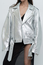 Load image into Gallery viewer, DR. WOO x Rare Silver Space Embroidered Biker Jacket (XS-L)
